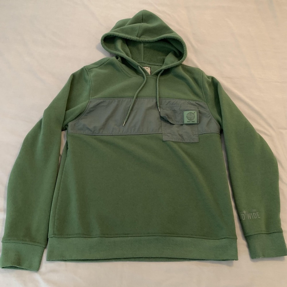 Brooklyn Cloth Hoodie Mens Medium Green Coast Coast Worldwide Fleece Pullover
